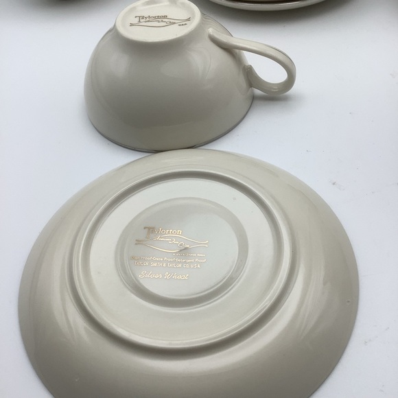 8 Vintage Taylor Smith & Taylor Co. Taylorton Silver Wheat Flat Cups and S… - Picture 6 of 11